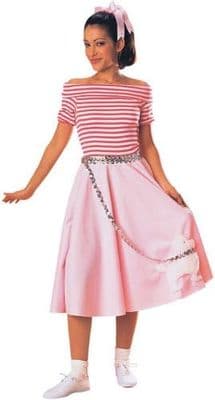 Ladies 1950's Pink Poodle Dress