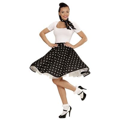 Ladies 1950's Polka Dot Skirt / Neckscarf