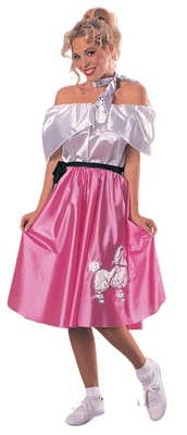 Ladies 1950's Poodle Dress Teeny Bopper