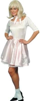 Ladies 1950s Poodle Dress Costume Rock n Roll Fancy Dress Vintage Outfit Scarf