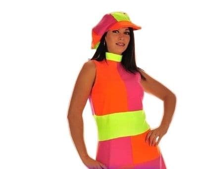 Ladies 1960s Fluorescent Dress