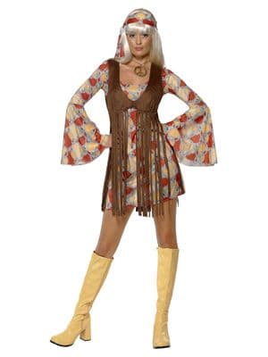 Ladies 1960s Groovy Baby Hippie Costume
