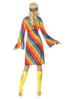 Ladies 1970's Retro Rainbow Hippie Costume
