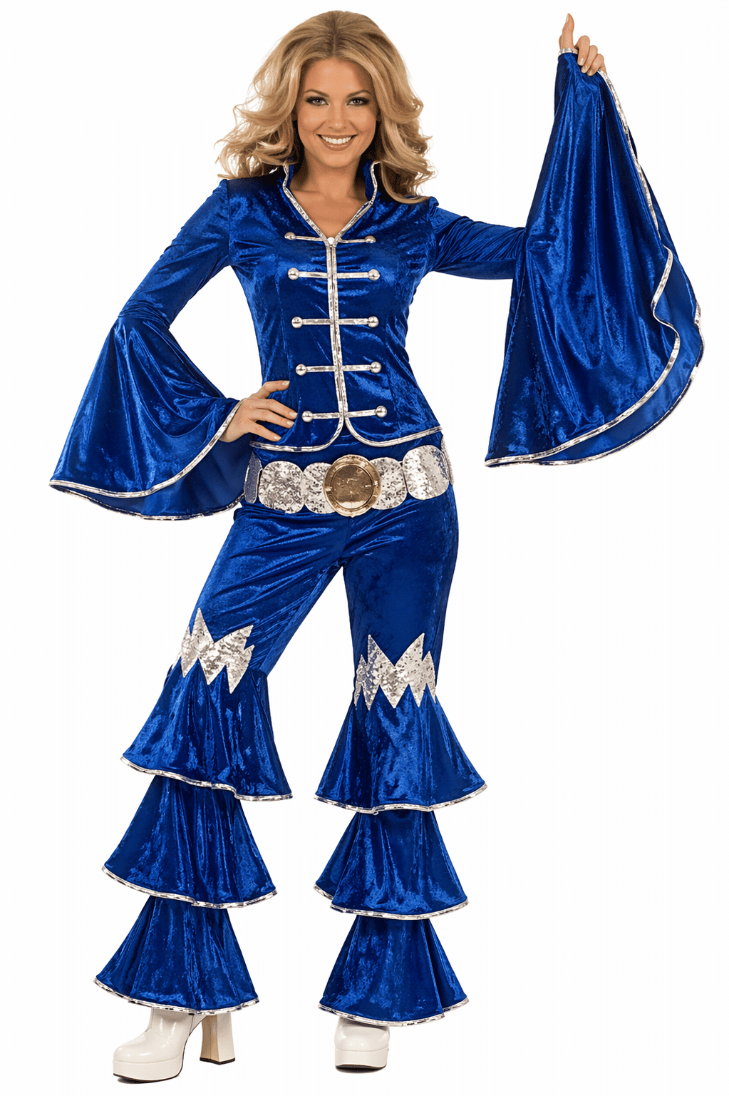 abba blue dress Womens Dancing Queen Blue Costume