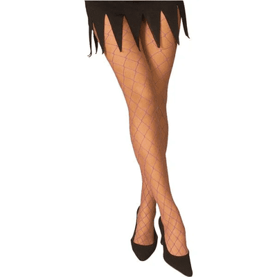 Ladies 1970s Jumbo Fishnet Purple