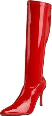 Ladies 1970s Lust2000r Stiletto Boots Red Size 4
