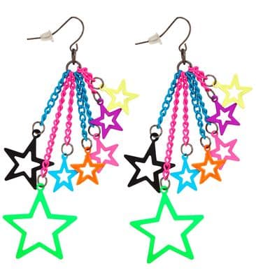 Ladies 1980s Stars Earrings