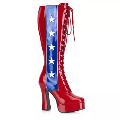 Ladies American Superhero Knee high Boots Size 5