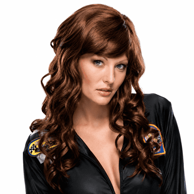 Ladies Auburn Hollywood Movie Star Wig Retro Fancy Dress Pop Star Costume Wig