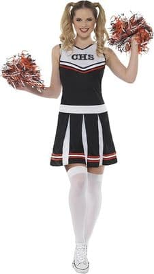 Ladies Black Cheerleader Costume