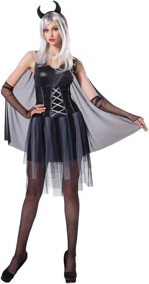 knee length dresses for ladies Tipsy Elves Classic Red Devil Halloween Costume for Women Long Sleeve Bodysuit with Devils Horns Headband - Size