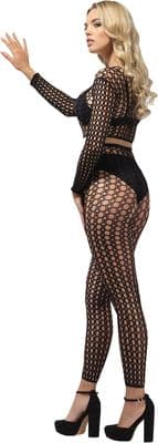 Ladies Black Fence Net Set