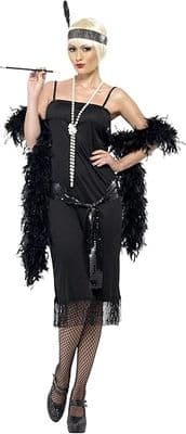 Ladies Black Flapper Costume