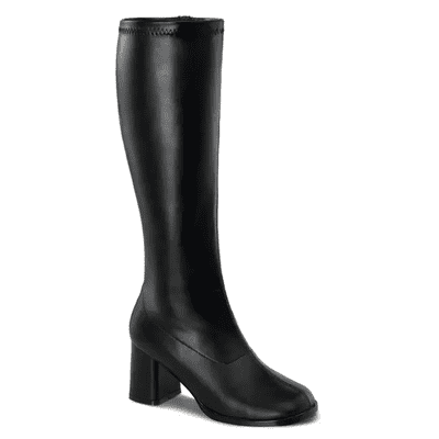 Ladies Black GoGo Boots Wide Fit Size 7