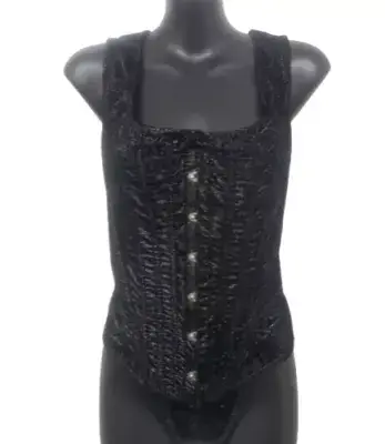 Ladies Black Shimmer Medieval Style corset