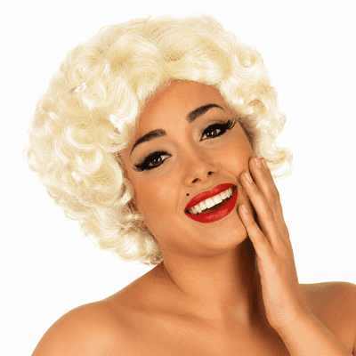 Ladies Blonde Bombshell Wig Hollywood Fancy Dress Costume Accessory Adult Wig
