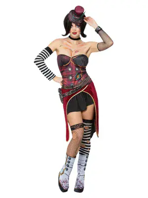 Ladies Borderlands Moxxi Costume Official Fancy Dress Cosplay Halloween Outfit