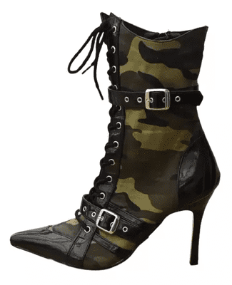 Ladies Camouflage Ankle Boots - Size 6