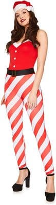 Ladies Christmas Candy Cane Costume