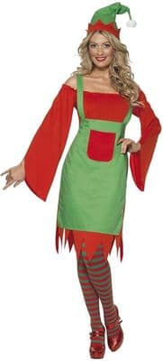 Ladies Christmas Cute Elf Costume.