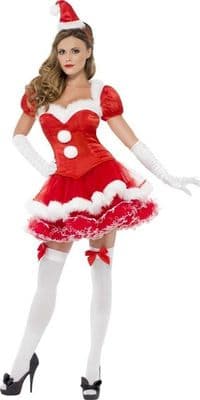 Ladies Christmas Luxury Sexy Santa Claus Costume