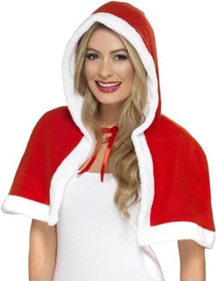 Ladies Christmas Miss Claus Mini Cape