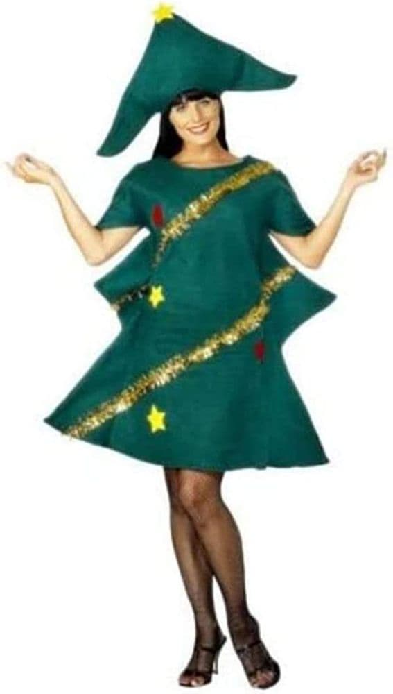 knee length dresses for ladies Christmas Tree Costume Adult Decorated Tree – HalloweenStore.com