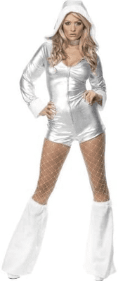 Ladies Christmas White Costume.