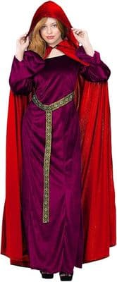 Ladies Deluxe Garnet Red Cloak