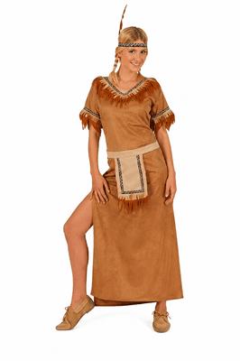 Ladies Deluxe Mohawk Costume Adult Western Fancy Dress Outfit Size 10-14