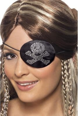Ladies Diamonte Pirate EyePatch