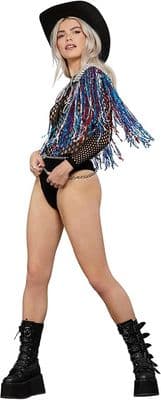 Ladies Fever Red, Blue, and Silver Epaulettes
