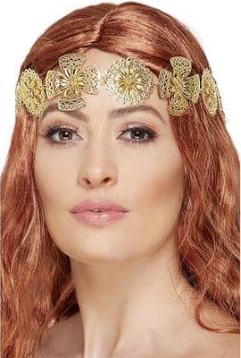 Ladies Gold Medieval Headband