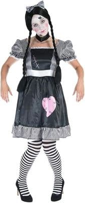 Ladies Halloween Broken Rag Doll Costume