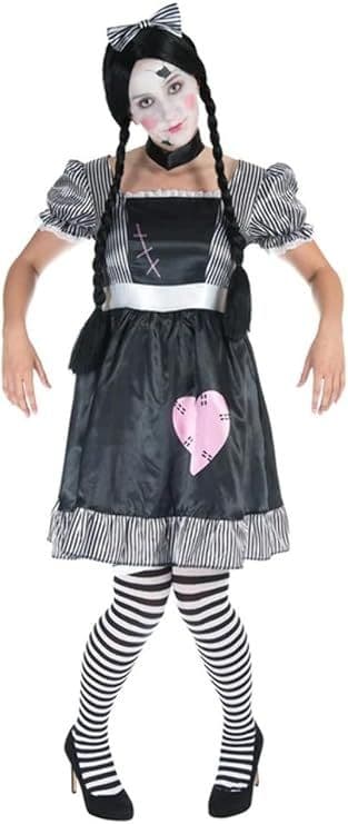 Ladies Halloween Broken Rag Doll Costume