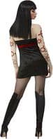 Ladies Halloween Fever Black Satanic Witch Costume