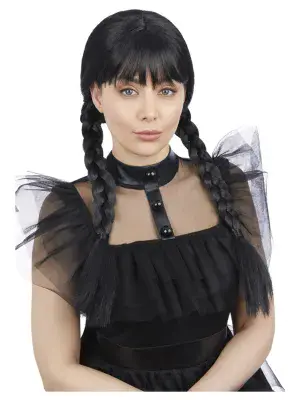 Ladies Halloween Gothic Schoolgirl Wig