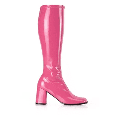 Ladies Hot Pink GoGo Boots Size 2 1970s