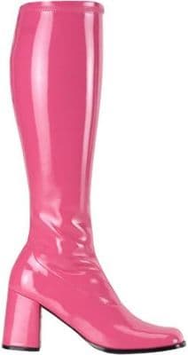 Ladies Hot Pink GoGo Boots Size 9 1970s