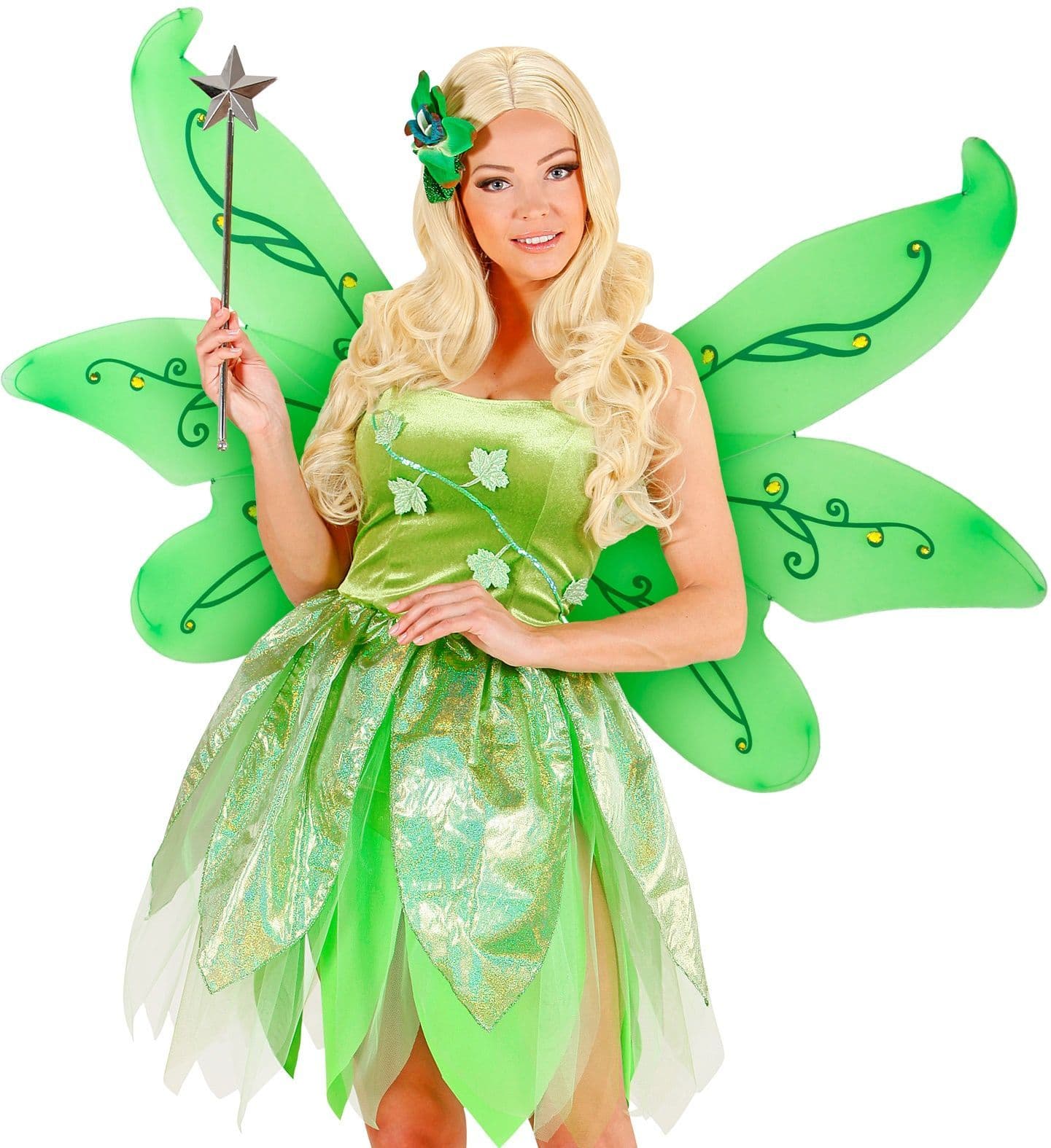 green fancy dress outfits Ladies Maxi Fairy Wings with Gems 125x72cm Costume Adult Tiana cosplay