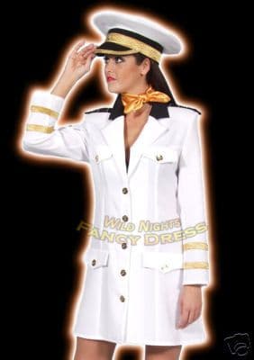 Ladies / Mens Unisex White Officers Hat