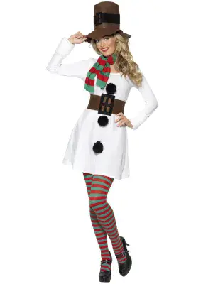 Ladies Miss Snowman Christmas Costume