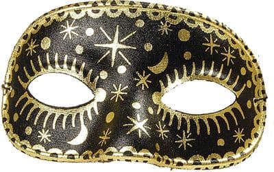 Ladies Moon and Star Domino Eye Mask
