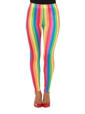 Ladies Multi-Coloured Rainbow Clown Leggings