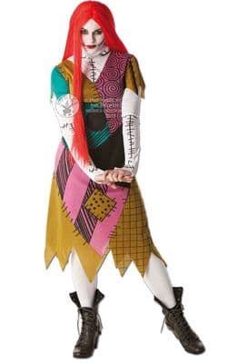 Ladies Nightmare Before Christmas Sally Costume Official Licensed Fancy Dress Outfit