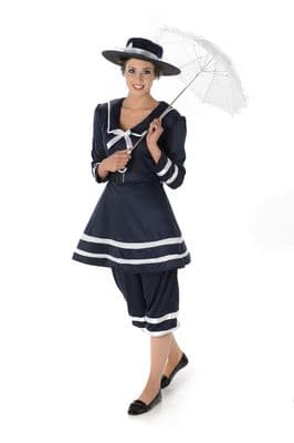 Ladies Old Time Bathing Beauty Costume