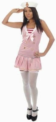 Ladies Pink Sailor Girl Costume