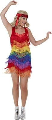 Ladies Pride 1920s Rainbow Flapper Costume