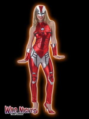 LADIES RESCUE AVENGERS MARVEL SUPERHERO FANCY DRESS COSTUME