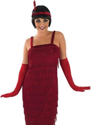 Ladies Roaring 1920s Red Flapper Costume